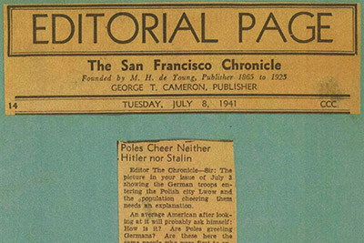 Letter to the San Francisco Chronicle