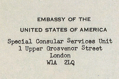 Notice of his ashes being exhumed in 1974